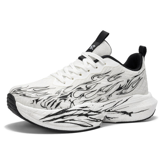 Damen Sportliche Sneaker mit stylishem Flame-Design und atmungsaktiver Mesh-Oberfläche EB