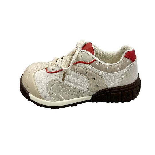 Damen sportliche Sneakers mit atmungsaktiver Oberflächenstruktur und stabiler Sohle EB