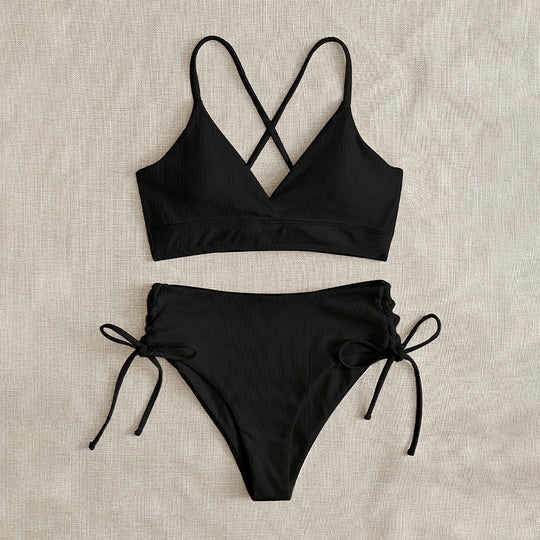 Damen Triangel-Bikini mit raffinierten Kordeldetails EB