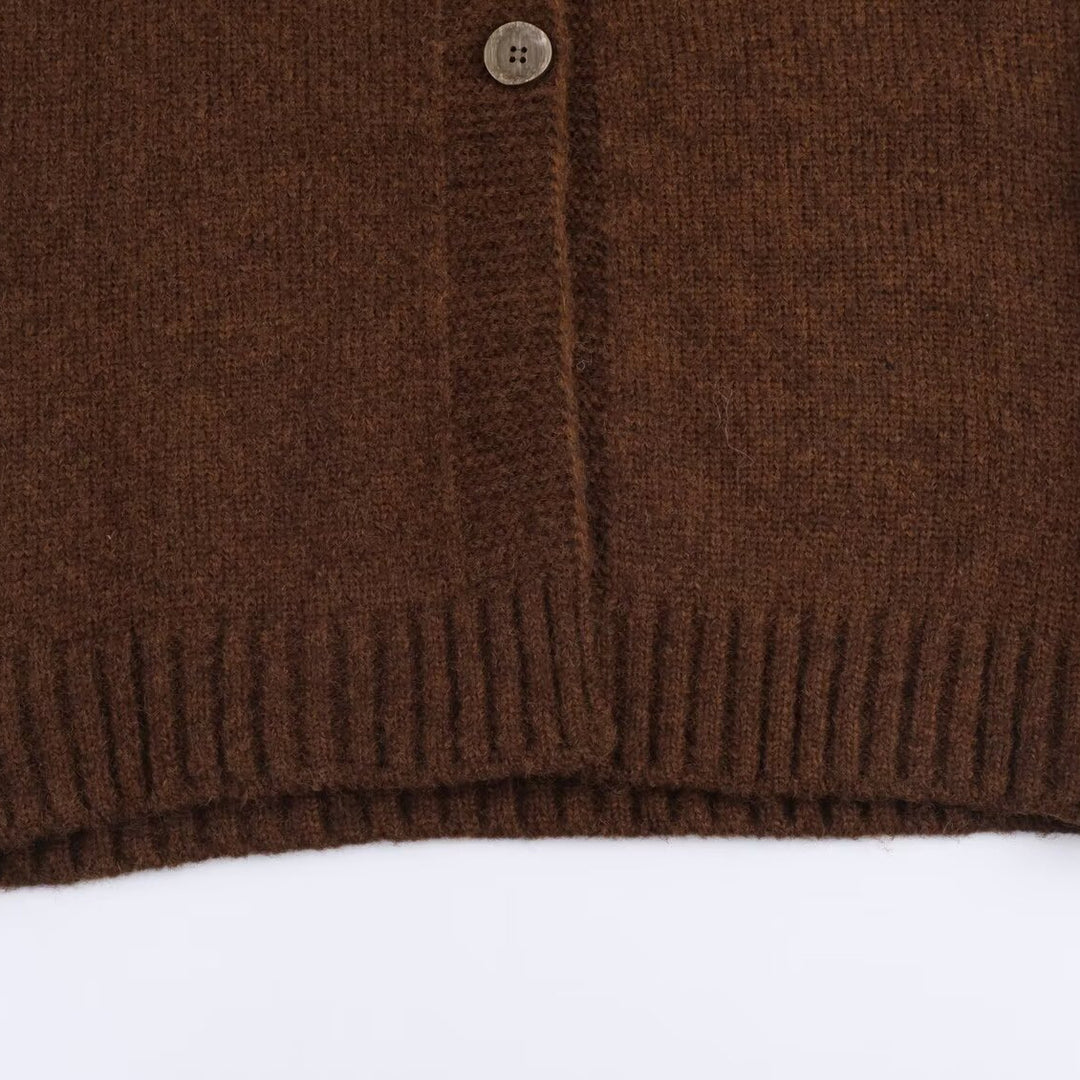 Damen kuscheliger Cardigan mit knöpfen EB