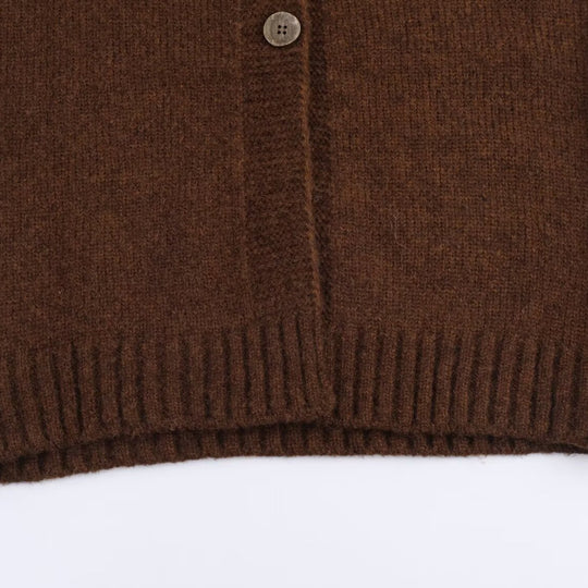 Damen kuscheliger Cardigan mit knöpfen EB