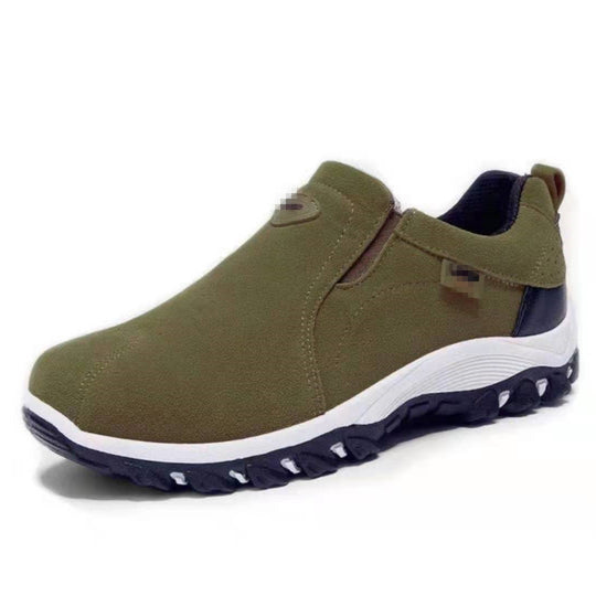 Damen Slip-On Sneaker aus Veloursimitat mit elastischen Seiteneinsätzen und profilierter Gummilaufsohle EB