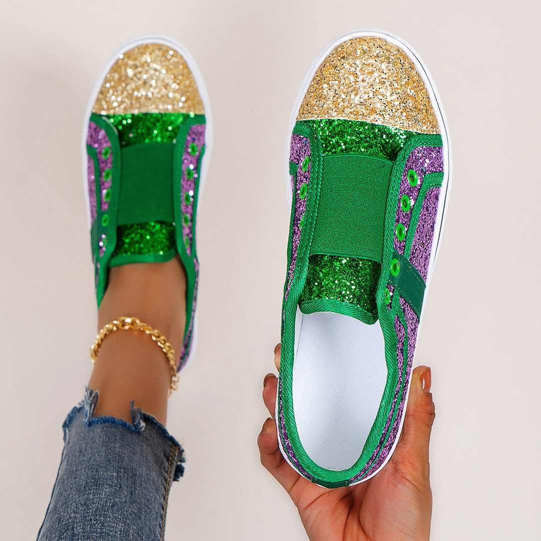 Damen Glitzernde Slip-On Sneaker EB