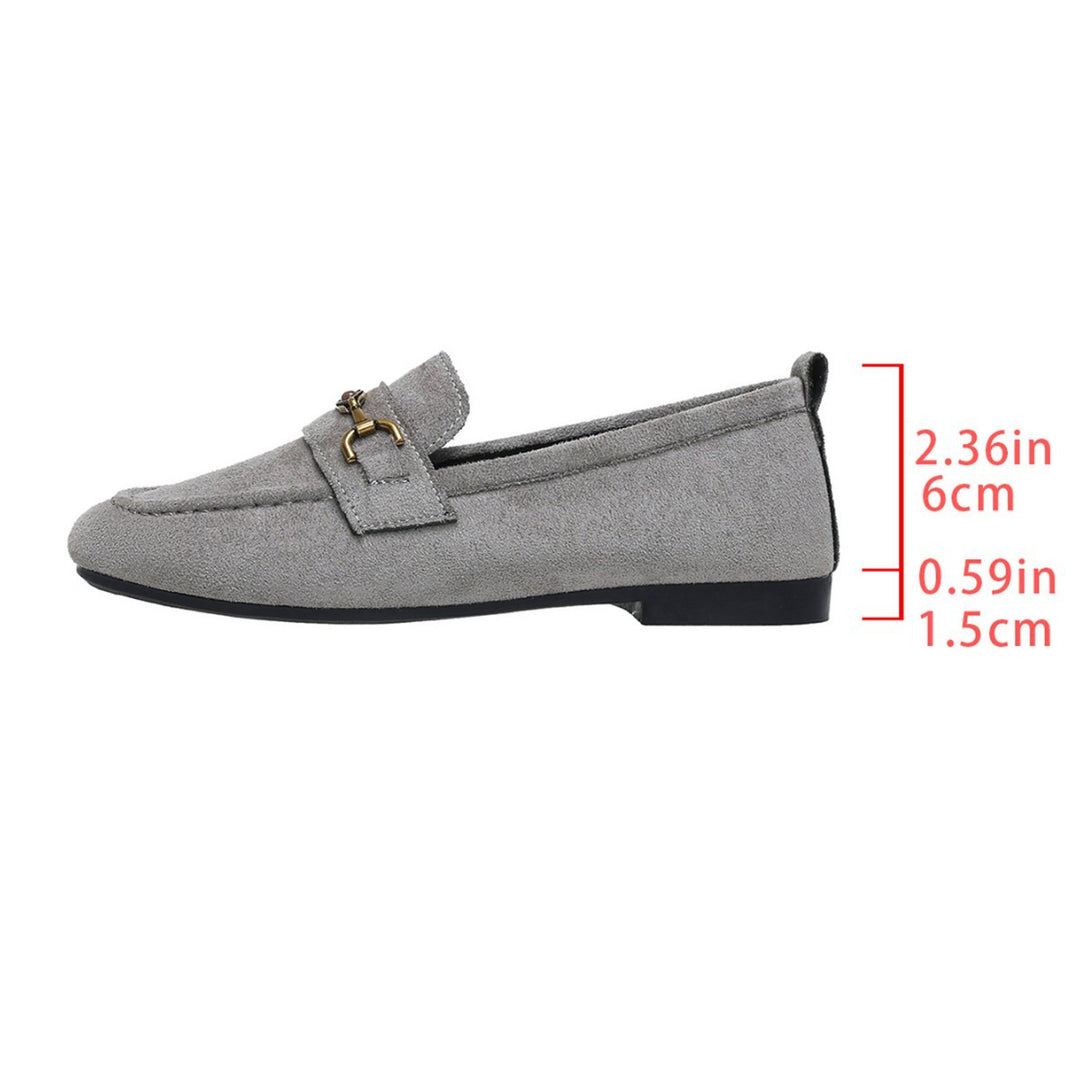 Damen Mokassins mit schicke Goldakzent und weichem Veloursleder EB