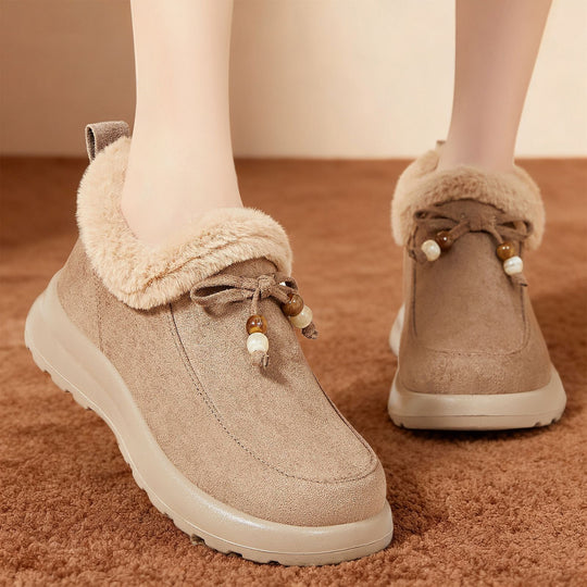 Damen bequeme und warme Hüttenschuhe mit kuscheligem Innenfutter EB