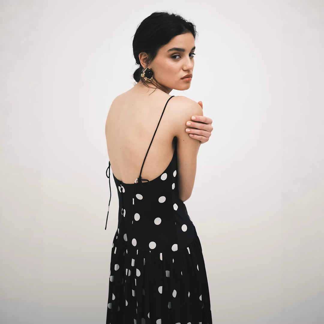 Damen Maxi-Kleid mit Punkten EB