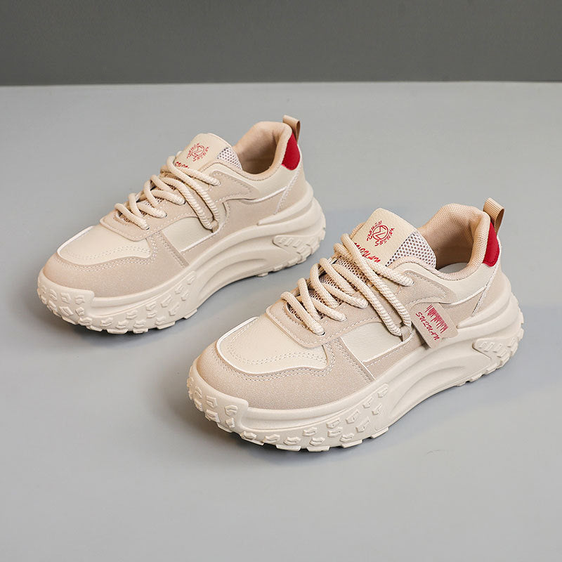 Damen modische Chunky Sneakers mit atmungsaktivem Mesh-Obermaterial EB