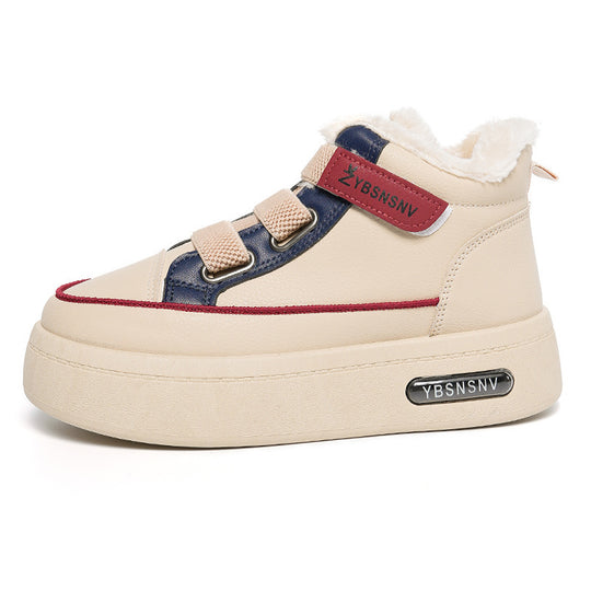 Damen Winterliche High-Top Sneakers mit bequemer Fleece-Wärmepolsterung und sportlichem Design EB