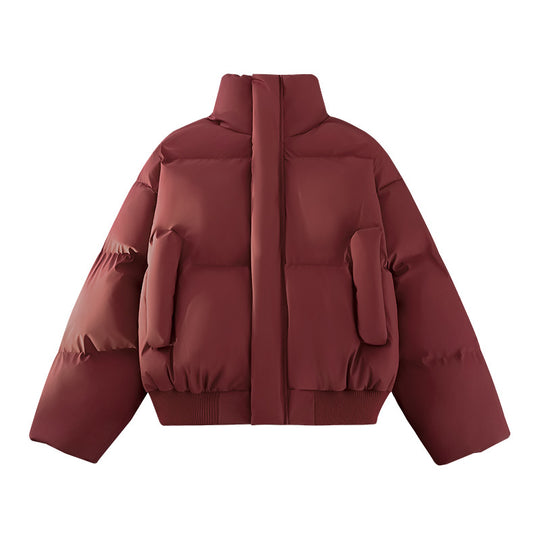 Herren Modische Steppjacke mit hohem Kragen und praktischen Taschen EB
