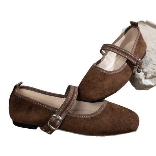 Damen edle Ballerinas mit klassischem Riemen EB