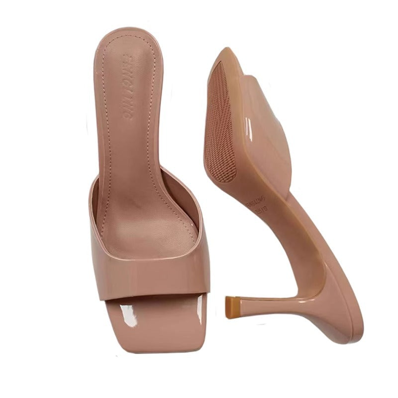 Damen elegante High Heel Sandalen mit blockierendem Design EB