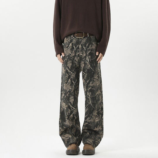 Damen Weitgeschnittene Cargohose mit geschmackvollem Camouflage-Muster EB