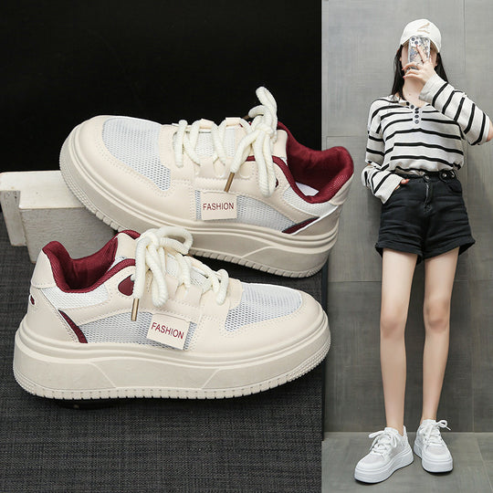 Damen Modische Sneakers mit dämpfender Sohle und atmungsaktiver Mesh-Oberfläche EB