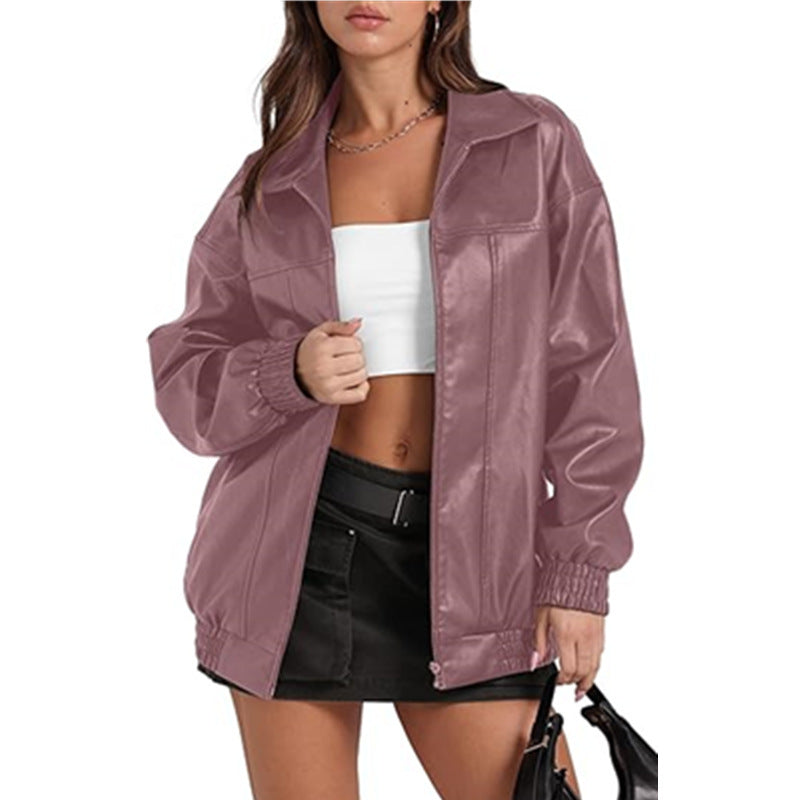 Damen modische und lässige Overshirt-Jacke EB