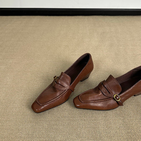 Damen elegante Ballerinas mit modischem Riemchen und hochwertiger Lederverarbeitung EB