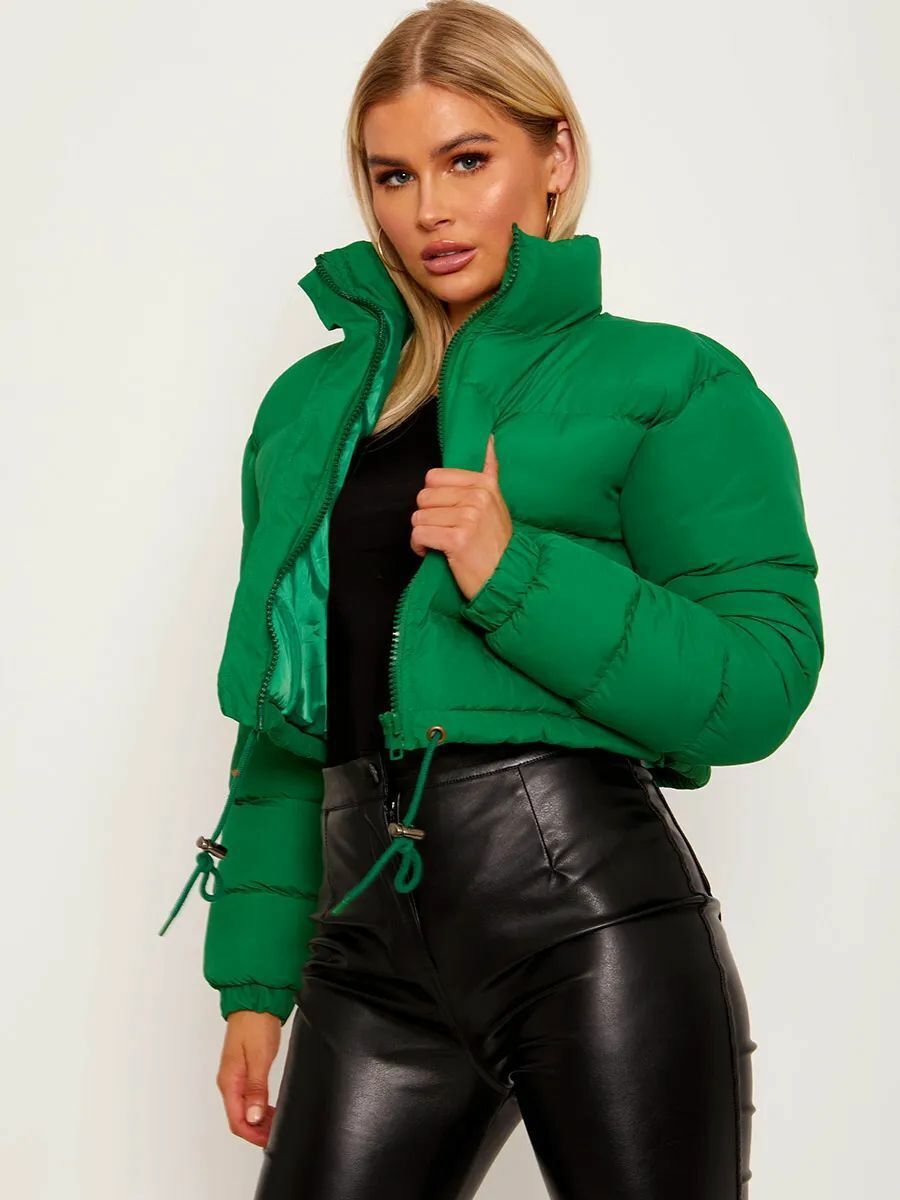 Damen stylische, kurz geschnittene Steppjacke EB