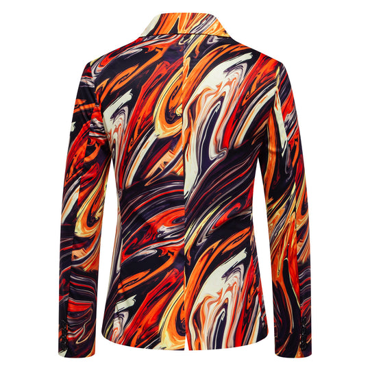 Herren Blazer mit auffälligem Marmormuster und elegantem Schnitt EB
