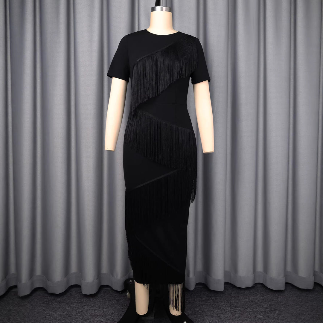 Damen Kleid mit Fransen-Detail EB