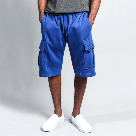 Herren Cargo-Shorts aus atmungsaktivem Sweatstoff mit verstellbarem Kordelzug und praktischen Taschen EB