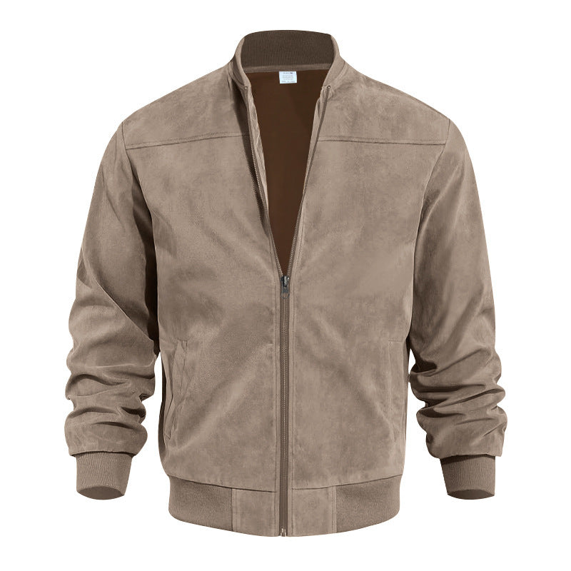 Herren modische Jacke im sportlichen Suede-Look EB