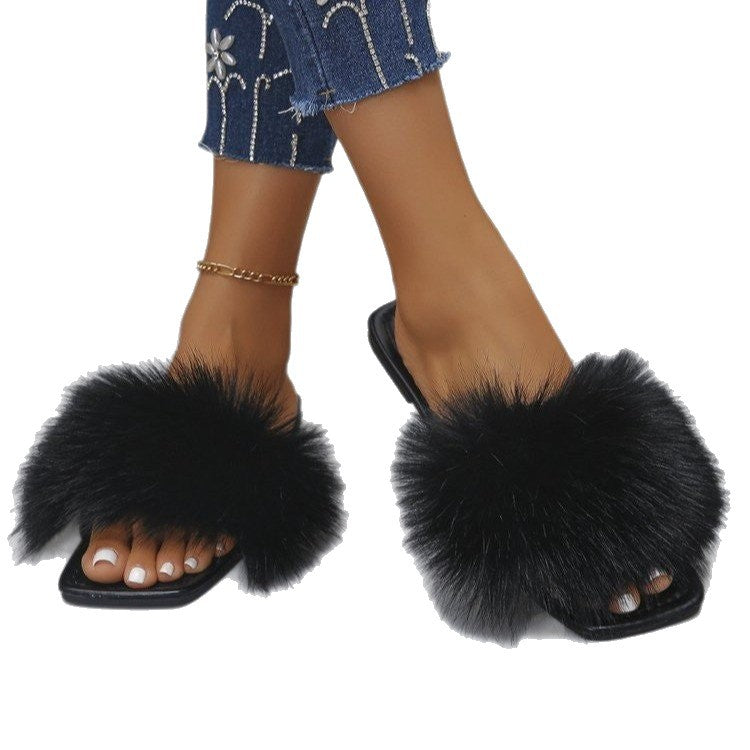 Damen Flausche Pantoletten EB
