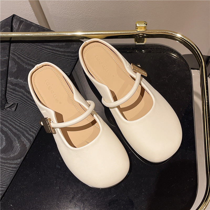 Damen Ballerinas mit modischem Riemchen und gepolsterter Innensohle EB