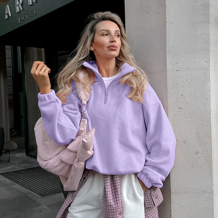 Damen Steppjacke mit hohem Kragen und Reißverschluss EB
