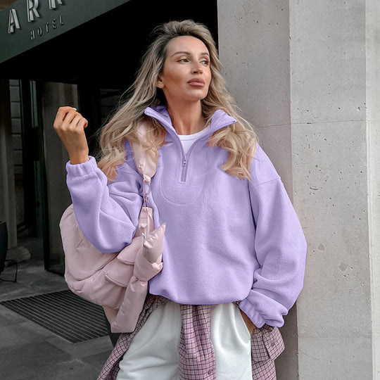 Damen Steppjacke mit hohem Kragen und Reißverschluss EB