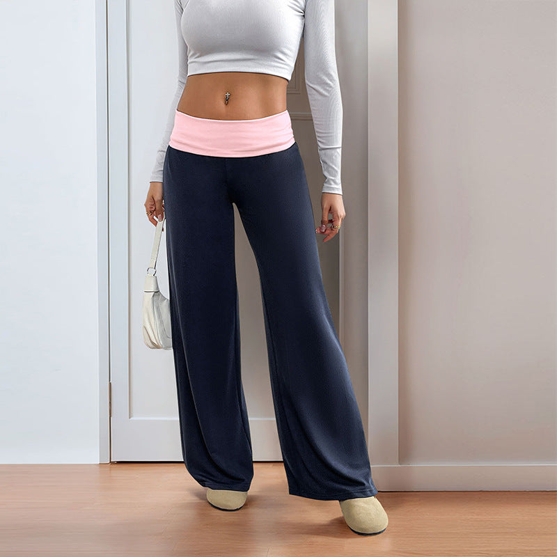 Damen Sportliche Freizeithose mit weitem Bein EB