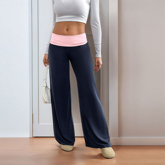 Damen Sportliche Freizeithose mit weitem Bein EB