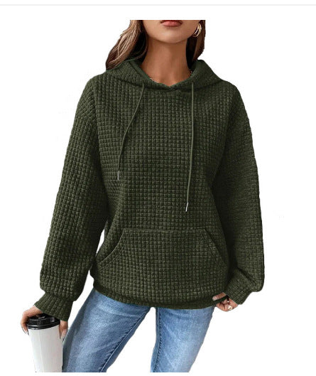 Damen Kapuzenpullover aus strukturiertem Material EB