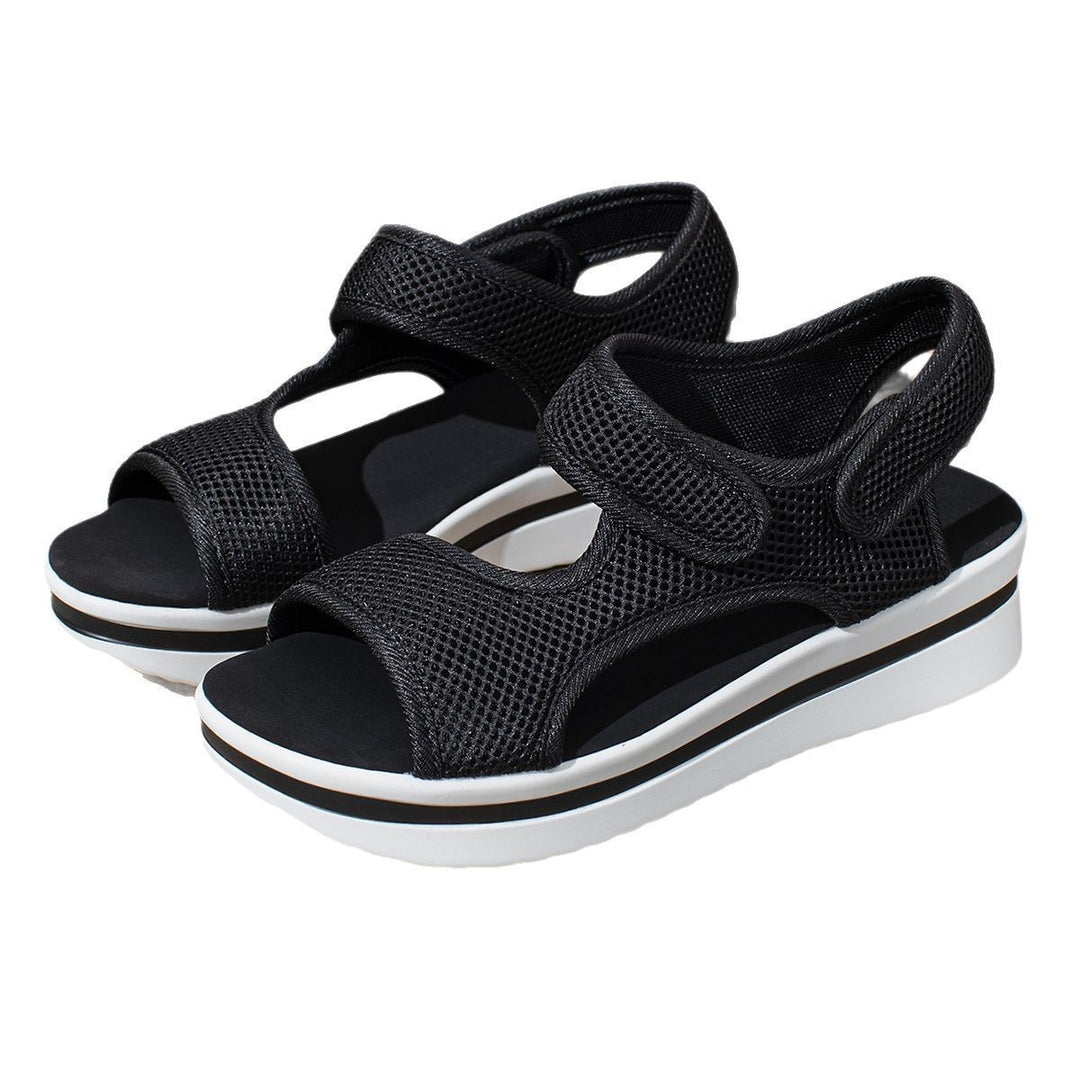 Damen Atmungsaktive Sandalen mit verstellbaren Klettverschlüssen und ergonomischem Fußbett EB