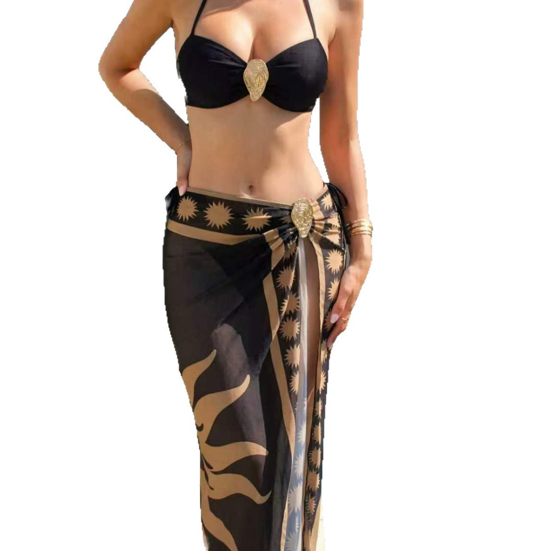 Damen Bikini-Set mit dekorativem Wickelrock EB
