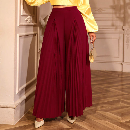Damen Plisseehose mit hohem Bund und elegantem Faltenwurf EB