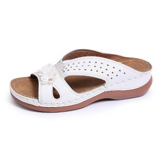 Damen Komfortable Clogs mit floralem Cut-Out-Design EB