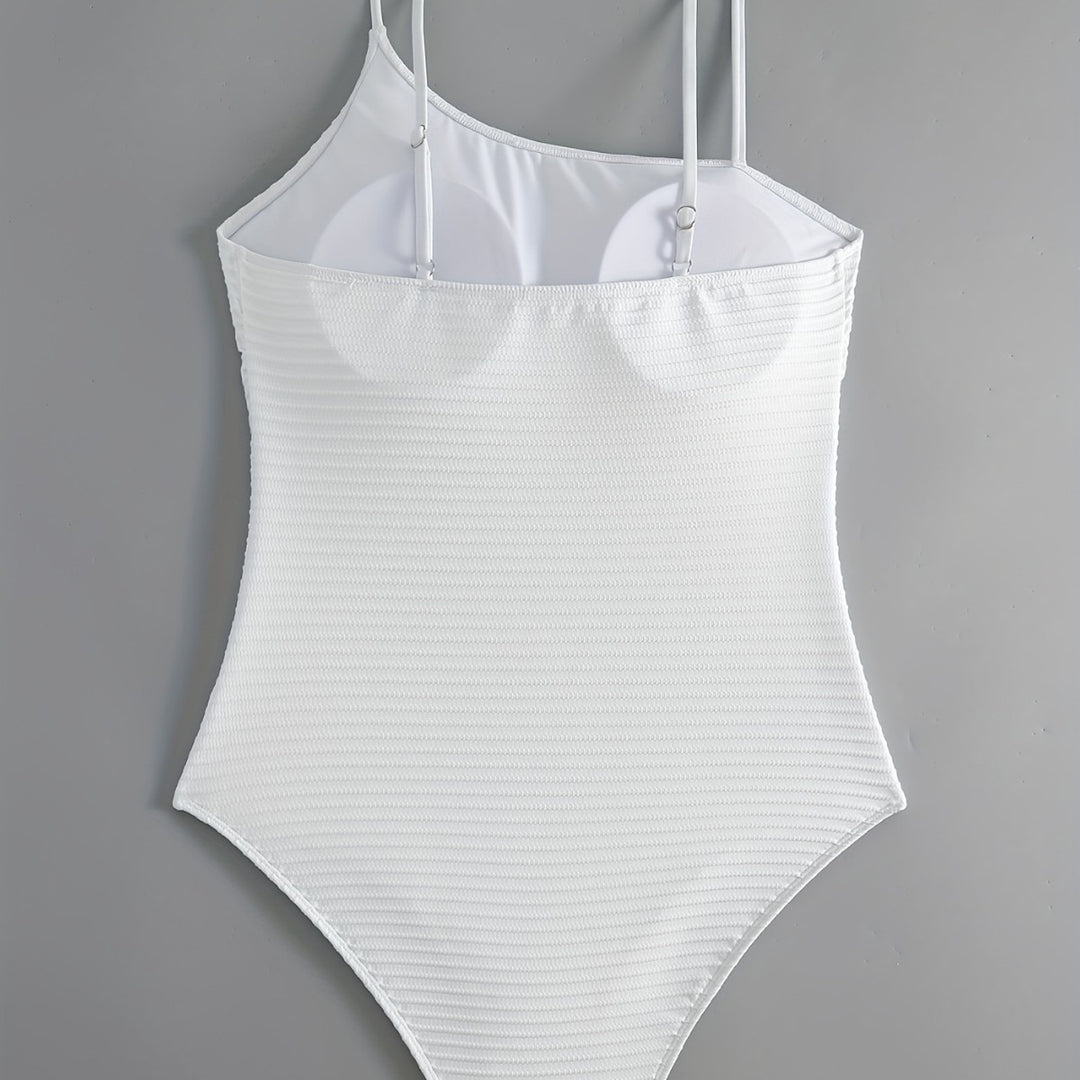 Damen Einteiliger Badeanzug mit raffiniertem Streifenmuster EB