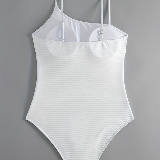 Damen Einteiliger Badeanzug mit raffiniertem Streifenmuster EB