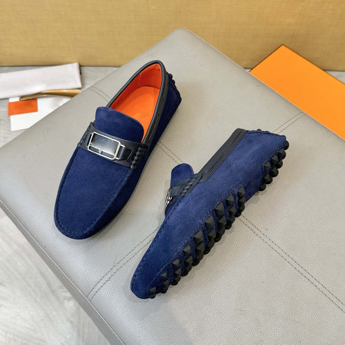 Damen Mokassins aus hochwertigem Wildleder mit elegantem Schnallen-Detail EB