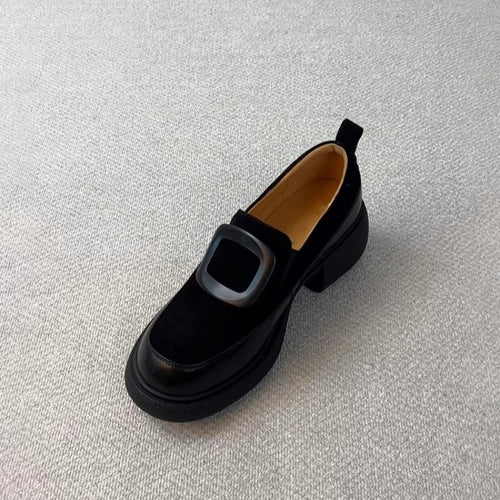 Damen elegante Slipper mit modischer Schnallenverzierung und stabiler Sohle EB