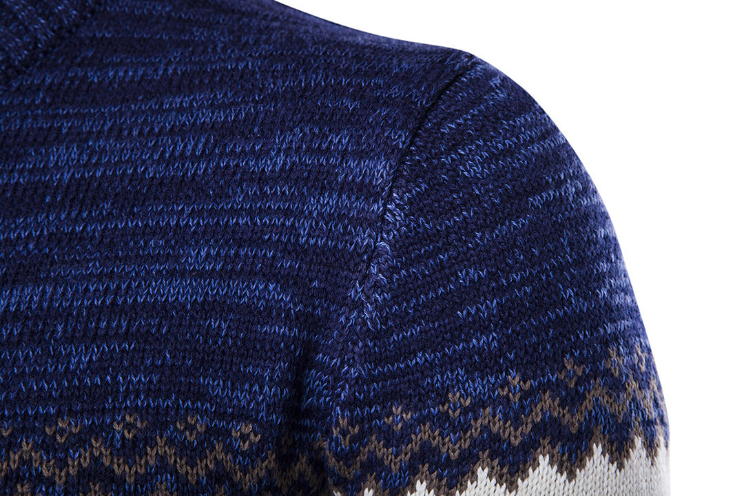 Herren modischer Strickpullover mit grafischem Muster EB