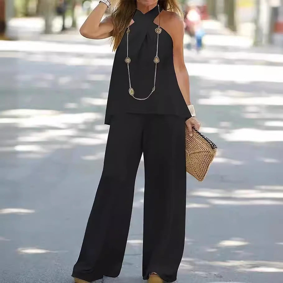 Damen Elegantes und luftiges Ensemble mit weitem Bein EB