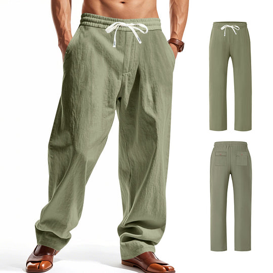Herren bequeme Freizeithose mit elastischem Bund und seitlichen Taschen EB