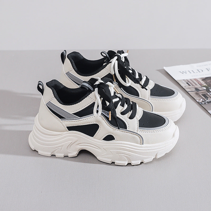 Damen Sportliche Chunky Sneakers mit atmungsaktiver Mesh-Oberfläche und starker Dämpfung EB