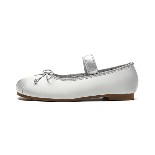 Damen Ballerinas mit elegantem Schnallenverschluss und zartem Schleifendetail EB