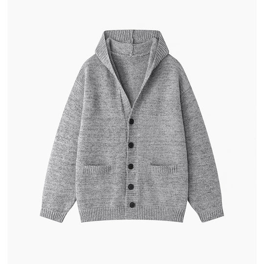 Damen gemütliche Strickjacke mit offenem Kragen und praktischen Taschen EB
