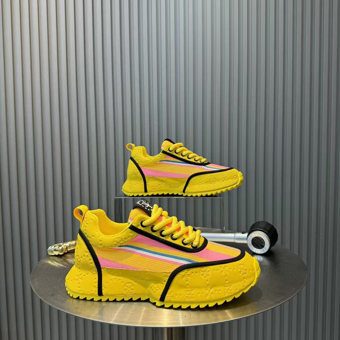 Damen Sportliche Sneakers mit atmungsaktivem Mesh und stoßdämpfender Sohle EB