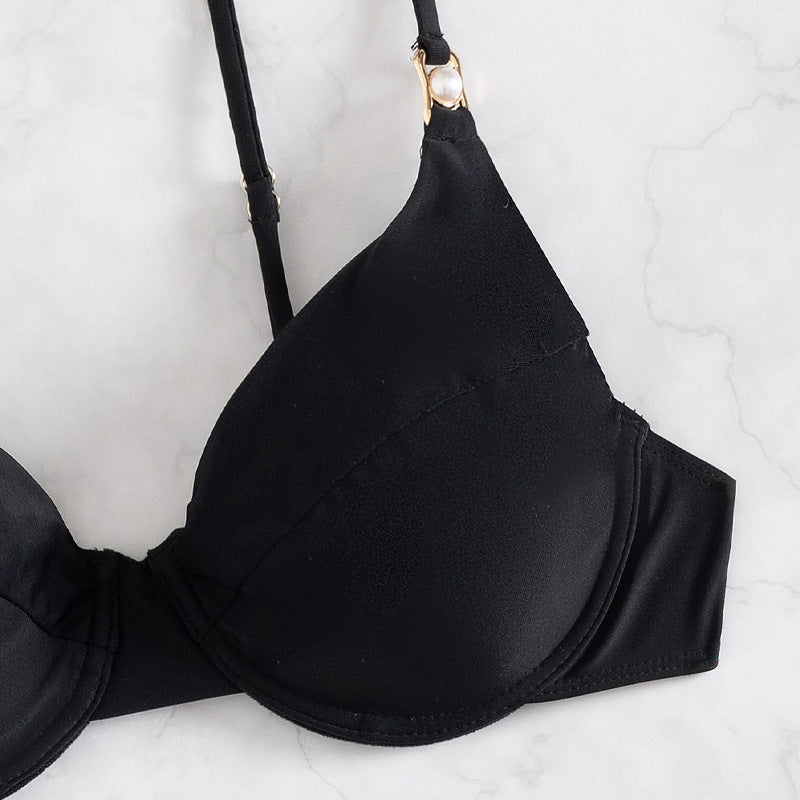 Damen Push-Up Bikini mit modischem Gold-Detail EB
