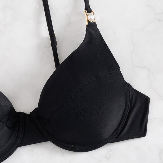 Damen Push-Up Bikini mit modischem Gold-Detail EB