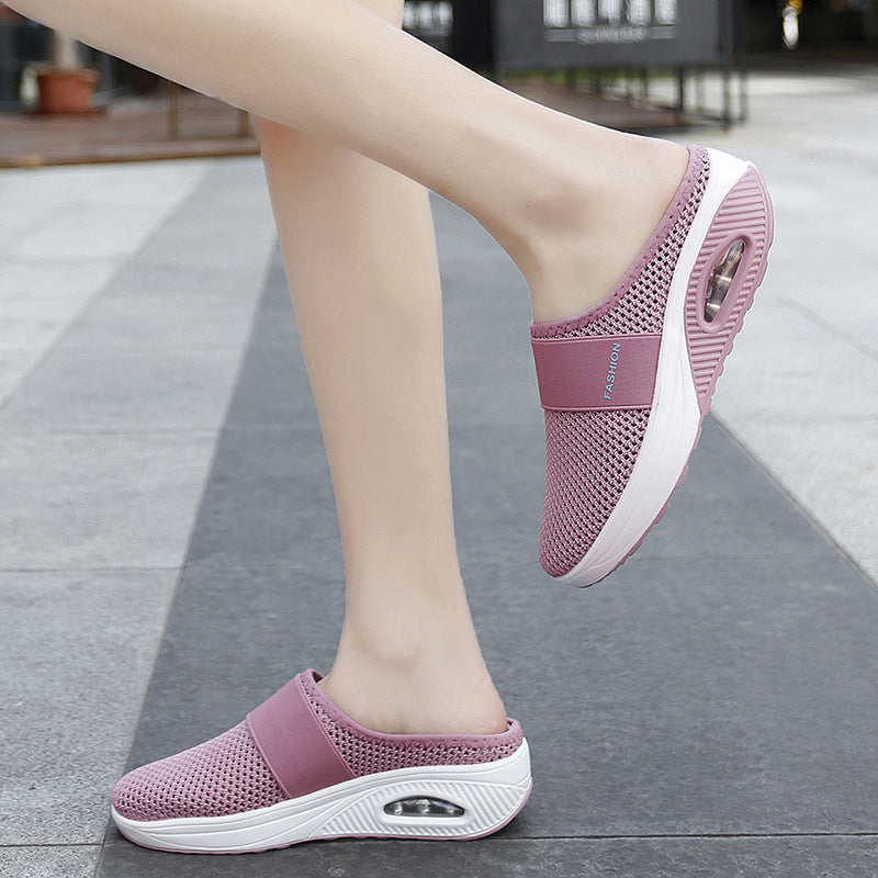 Damen Atmungsaktive Slip-On Schuhe mit elastischem Riemen EB