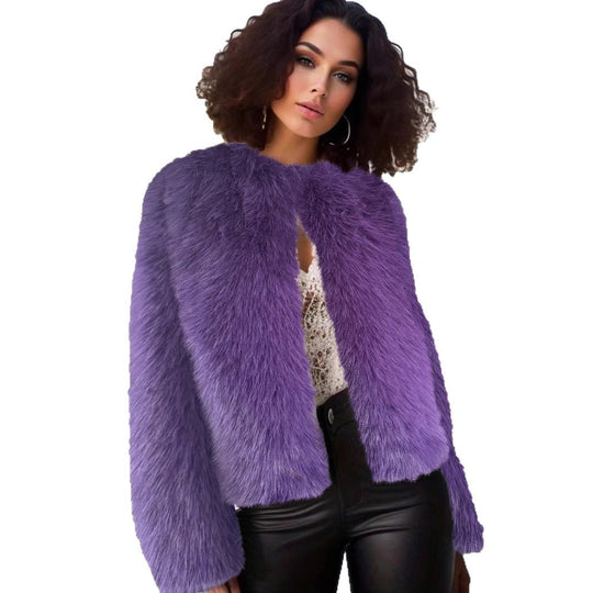 Damen flauschige Shortjacke EB